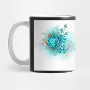 Three Turquoise Roses Mug